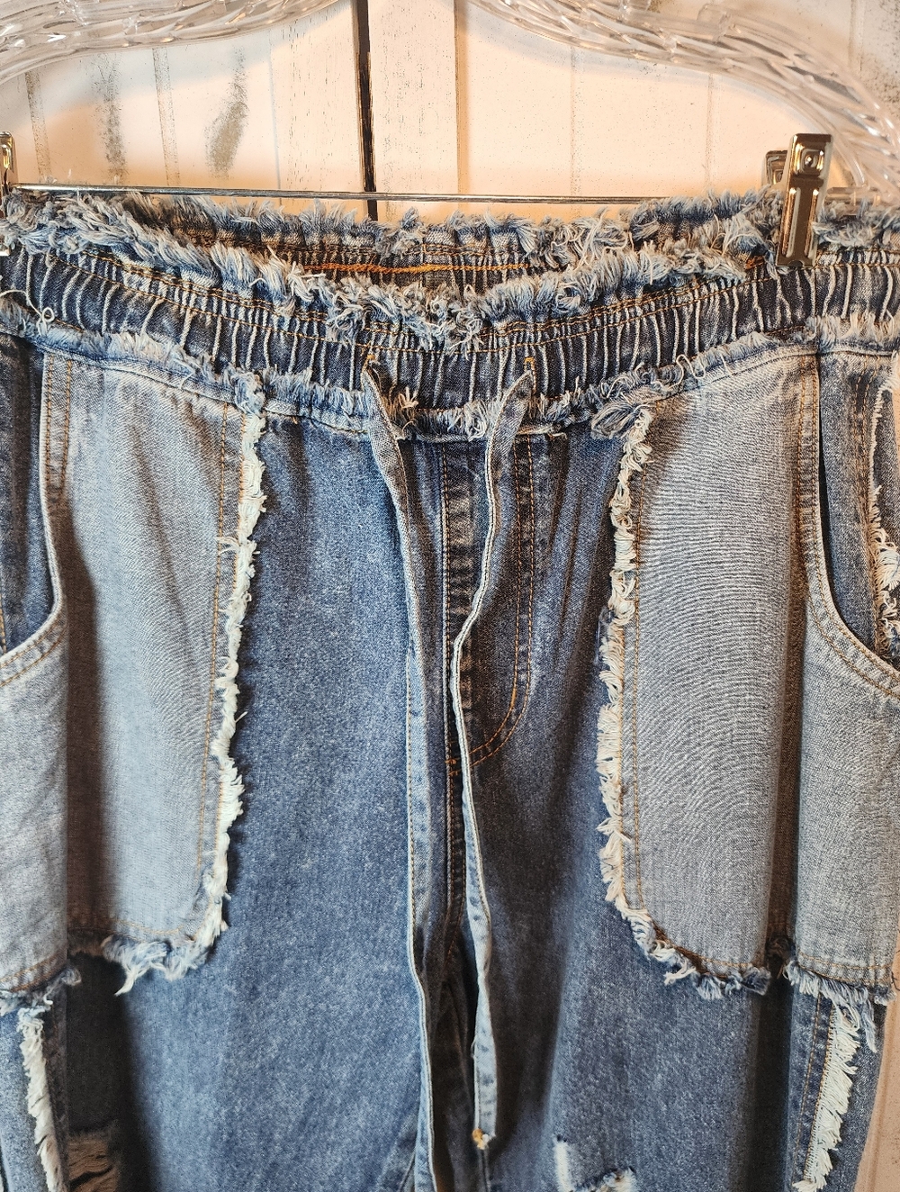 POL Skater Girl Distressed Drawstring Jeans - Picture 5 of 7